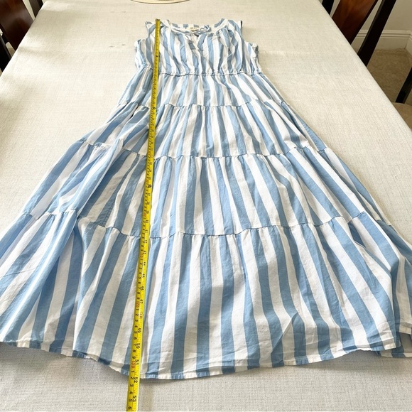 Style & Co Cotton Striped Sleeveless Tiered Midi/Maxi Dress Size M - Picture 7 of 9